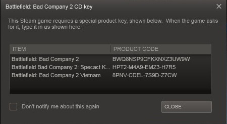 Free serial key